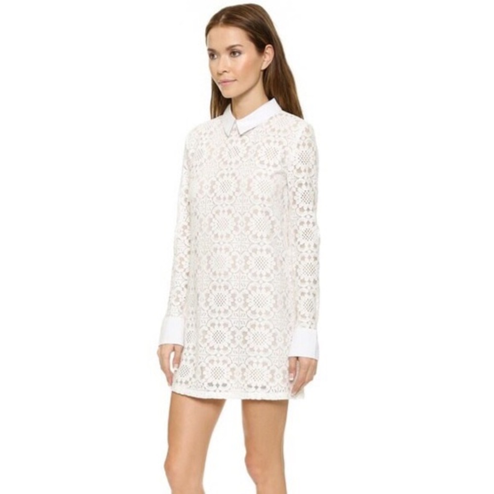 English factory lace dress in light blue